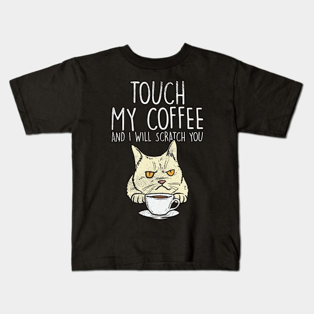 Cats and coffee cat lover coffee lover Kids T-Shirt by Tom´s TeeStore